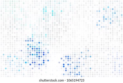 Dark Red, Yellow vector illustration which consist of circles. Dotted gradient design for your business. Creative geometric background in halftone style with colored spots.