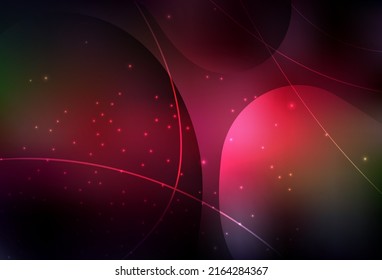 Dark Red, Yellow vector Illustration with set of shining colorful abstract circles, lines. Modern abstract illustration with colorful water drops. Elegant design for wallpapers.