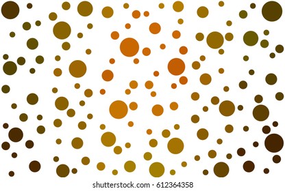 Dark Red, Yellow vector illustration which consist of circles. Dotted gradient design for your business. Creative geometric background in halftone style with colored spots.