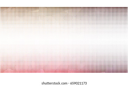 Dark Red, Yellow vector illustration which consist of circles. Dotted gradient design for your business. Creative geometric background in halftone style with colored spots.
