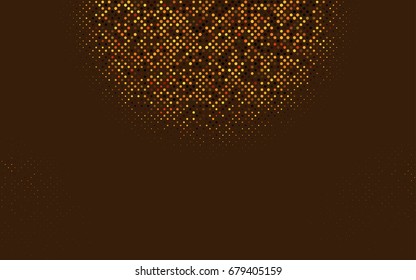 Dark Red, Yellow vector illustration which consist of circles. Dotted gradient design for your business. Creative geometric background in halftone style with colored spots.