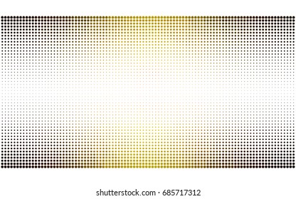 Dark Red, Yellow vector illustration which consist of circles. Dotted gradient design for your business. Creative geometric background in halftone style with colored spots.