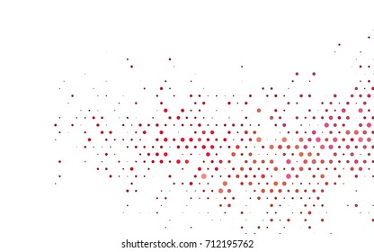 Dark Red, Yellow vector illustration which consist of circles. Dotted gradient design for your business. Creative geometric background in halftone style with colored spots.