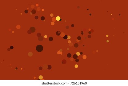 Dark Red, Yellow vector illustration which consist of circles. Dotted gradient design for your business. Creative geometric background in halftone style with colored spots.