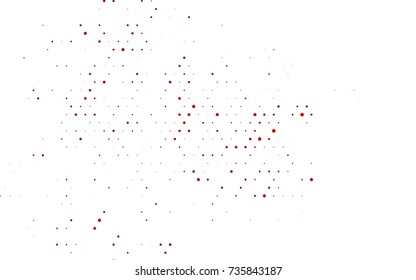 Dark Red, Yellow vector illustration which consist of circles. Dotted gradient design for your business. Creative geometric background in halftone style with colored spots.