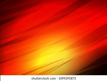 Dark Red, Yellow vector indian curved background. Brand new colored illustration in blurry style with doodles. The pattern can be used for coloring books and pages for kids.
