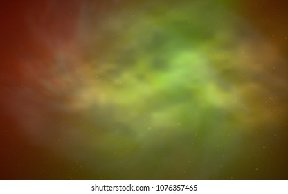 Dark Red, Yellow vector layout with cosmic stars. Space stars on blurred abstract background with gradient. Pattern for futuristic ad, booklets.
