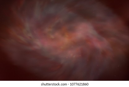 Dark Red, Yellow vector layout with cosmic stars. Space stars on blurred abstract background with gradient. Pattern for astronomy websites.