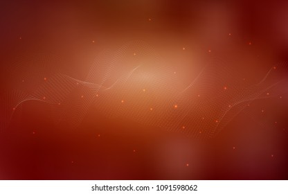 Dark Red, Yellow vector layout with circle shapes. Blurred decorative design in abstract style with bubbles. Pattern can be used as texture of water, rain drops.