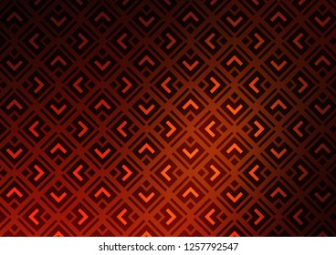Dark Red, Yellow vector layout with lines, rectangle. Colorful illustration with lines, cubes on abstract template. Pattern for ads, posters, banners.
