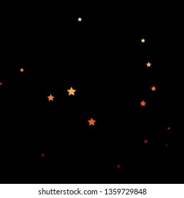 Dark Red, Yellow vector layout with bright stars. Decorative illustration with stars on abstract template. Theme for cell phones.