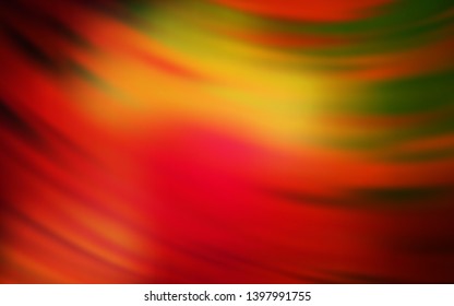 Dark Red, Yellow vector layout with bent lines. Colorful abstract illustration with gradient lines. Template for cell phone screens.