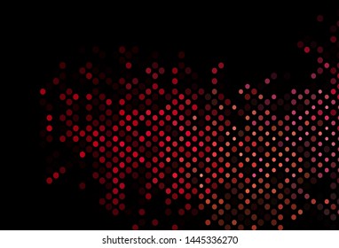 Dark Red, Yellow vector layout with circle shapes. Glitter abstract illustration with blurred drops of rain. Design for business adverts.