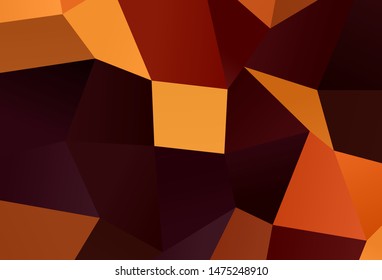 Dark Red, Yellow vector layout with lines, rectangles. Abstract gradient illustration with rectangles. Pattern for commercials.