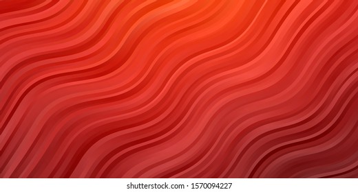 Dark Red, Yellow vector layout with circular arc. Colorful illustration in circular style with lines. Smart design for your promotions.