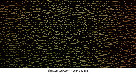 Dark Red, Yellow vector layout with curves. Bright sample with colorful bent lines, shapes. Best design for your posters, banners.