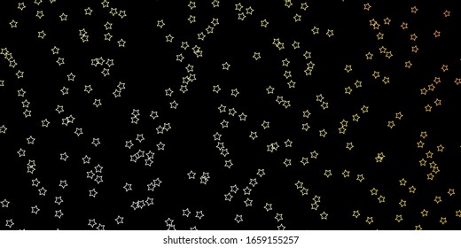 Dark Red, Yellow vector layout with bright stars. Colorful illustration with abstract gradient stars. Pattern for new year ad, booklets.