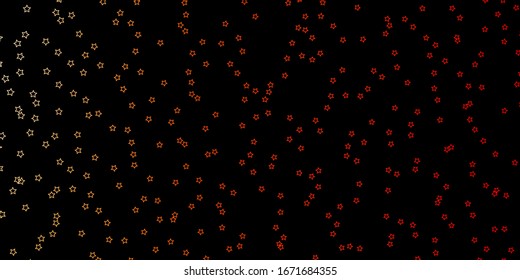 Dark Red, Yellow vector layout with bright stars. Colorful illustration with abstract gradient stars. Design for your business promotion.