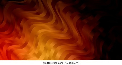 Dark Red, Yellow vector layout with curves. Colorful illustration in abstract style with bent lines. Smart design for your promotions.