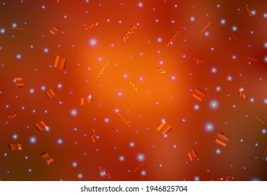 Dark Red, Yellow vector layout in New Year style. Abstract gradient illustration with colorful Christmas things. Template for lettering, typography.