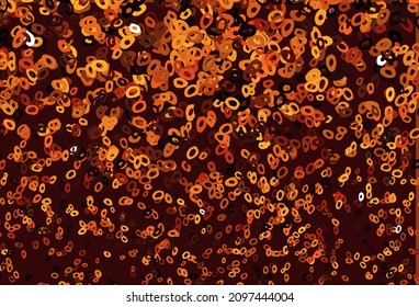 Dark Red, Yellow vector layout with circle shapes. Illustration with set of shining colorful abstract circles. Template for your brand book.