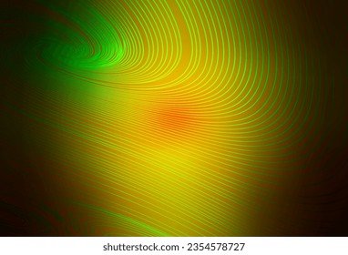 Dark Red, Yellow vector layout with curved lines. A circumflex abstract illustration with gradient. New composition for your brand book.