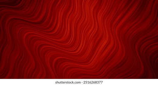 Vermelho Escuro, layout de vetor amarelo com curvas. Ilustração abstrata com arcos de gradiente. Modelo para celulares.