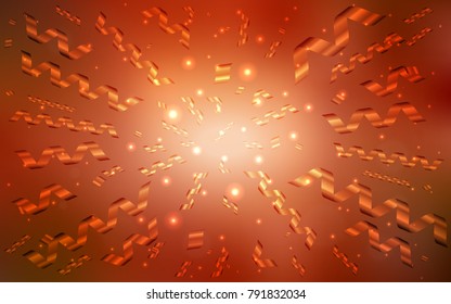 Dark Red, Yellow vector layout with festival confetti. Blurred decorative design in anniversary style with confetti. Beautiful design for your business advert of anniversary.