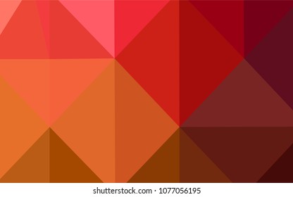 Dark Red, Yellow vector low poly cover. A sample with polygonal shapes. A new texture for your design.