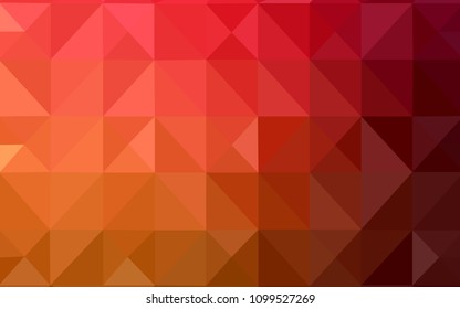 Dark Red, Yellow vector low poly texture. Shining colorful illustration with triangles. Brand new design for your business.