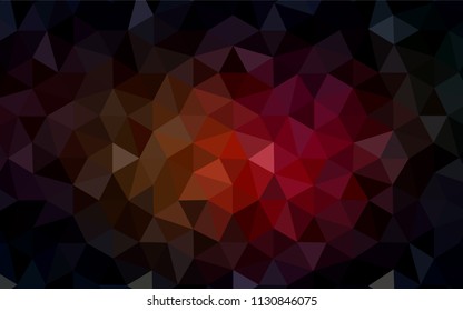 Dark Red, Yellow vector low poly texture. A sample with polygonal shapes. Textured pattern for your backgrounds.