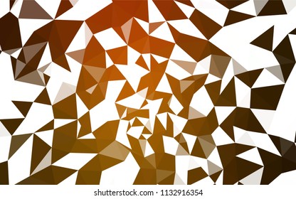 Dark Red, Yellow vector low poly texture. Modern abstract illustration with triangles. A completely new design for your leaflet.