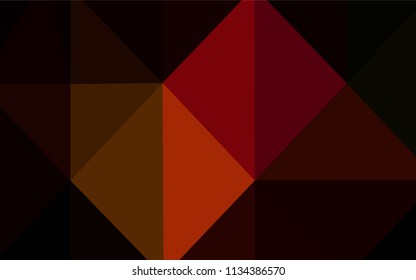 Dark Red, Yellow vector low poly cover. Creative geometric illustration in Origami style with gradient. A completely new template for your business design.