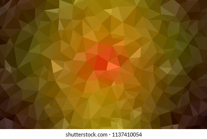 Dark Red, Yellow vector low poly layout. Elegant bright polygonal illustration with gradient. Pattern for a brand book's backdrop.