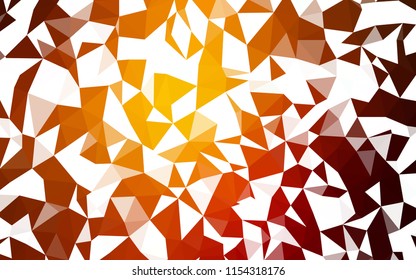 Dark Red, Yellow vector low poly texture. Shining polygonal illustration, which consist of triangles. Best triangular design for your business.