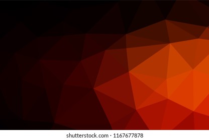 Dark Red, Yellow vector low poly texture. A completely new color illustration in a vague style. The polygonal design can be used for your web site.