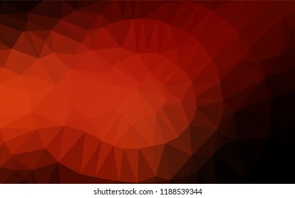 Dark Red, Yellow vector low poly cover. A sample with polygonal shapes. The textured pattern can be used for background.