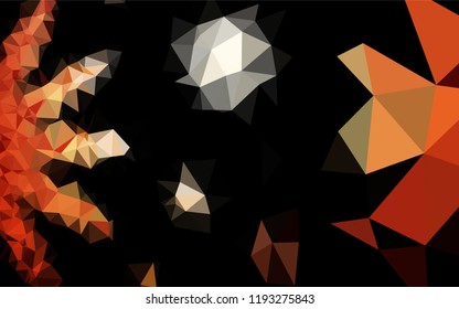 Dark Red, Yellow vector low poly texture. A completely new color illustration in a vague style. Brand new design for your business.
