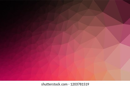 Dark Red, Yellow vector low poly cover. Modern geometrical abstract illustration with gradient. The polygonal design can be used for your web site.