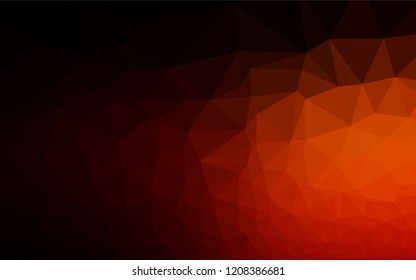 Dark Red, Yellow vector low poly texture. Colorful illustration in abstract style with gradient. Brand new design for your business.