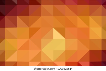 Dark Red, Yellow vector low poly texture. Creative geometric illustration in Origami style with gradient. A completely new design for your leaflet.