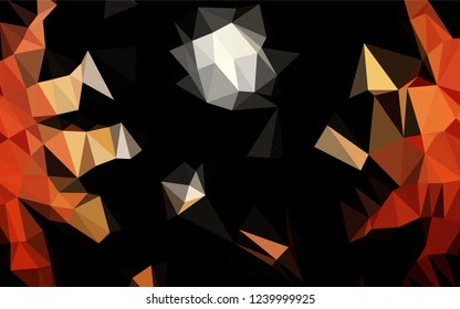 Dark Red, Yellow vector low poly texture. A completely new color illustration in a vague style. The completely new template can be used for your brand book.
