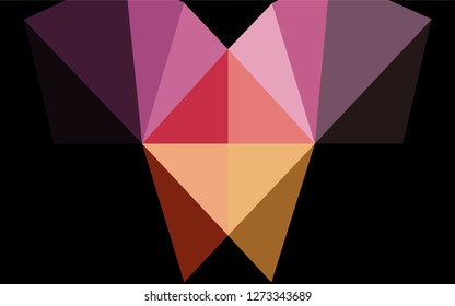 Dark Red, Yellow vector low poly layout. Colorful illustration in abstract style with gradient. Brand new style for your business design.