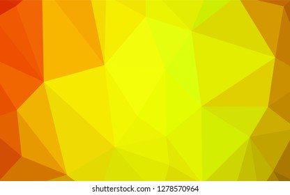 Dark Red, Yellow vector low poly cover. Polygonal abstract illustration with gradient. New template for your brand book.