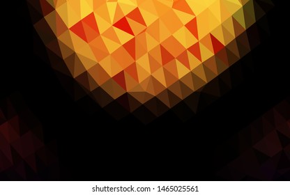 Dark Red, Yellow vector low poly cover. A completely new color illustration in a vague style. Elegant pattern for a brand book.