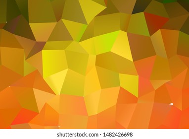 Dark Red, Yellow vector low poly layout. Colorful illustration in polygonal style with gradient. A new texture for your web site.