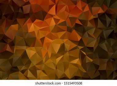 Dark Red, Yellow vector low poly layout. Colorful illustration in polygonal style with gradient. Pattern for a brand book's backdrop.