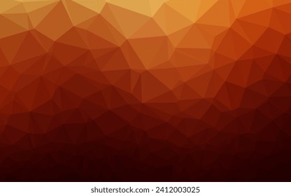 Rojo oscuro, vector amarillo textura baja de poli. Ilustración abstracta brillante con un diseño elegante. El mejor diseño triangular para su negocio.