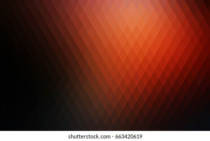 Dark Red, Yellow vector low poly background. A sample with a polygonal design. Illustration in polygonal style with repeating squares