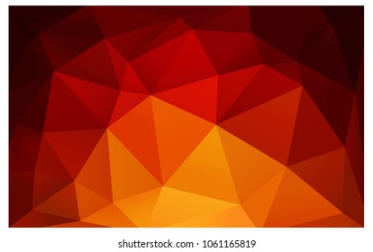 Dark Red, Yellow vector modern geometrical abstract background. Texture, new background. Geometric background in Origami style with gradient. 